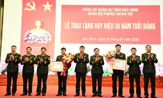 Đảng bộ tỉnh Bắc Ninh có 1.939 đảng viên được tặng, truy tặng Huy hiệu Đảng đợt 3/2/2026